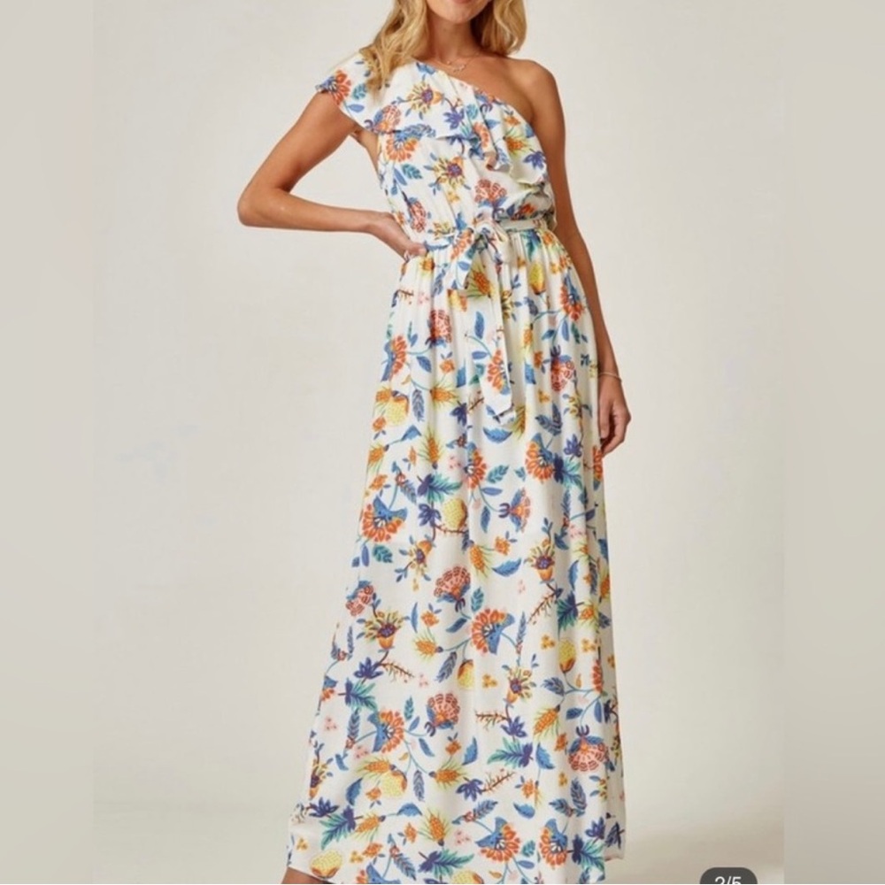 Emily Wonder Maxi Dress One Shoulder Size Medium